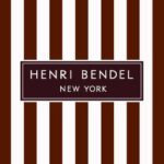 Logo van Henri Bendel met de bekende bruine en witte verticale strepen