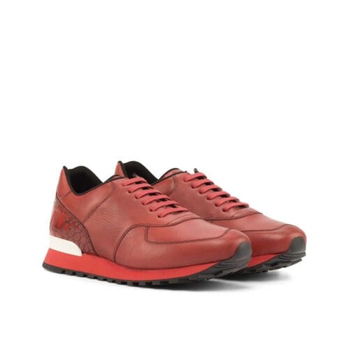 jogger in còocoprint rood leer