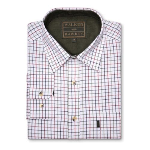 Gevouwen tattersall shirt in blauw