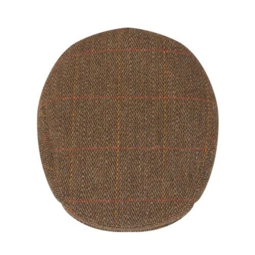 bruine flatcap van boven af gefotografeerd