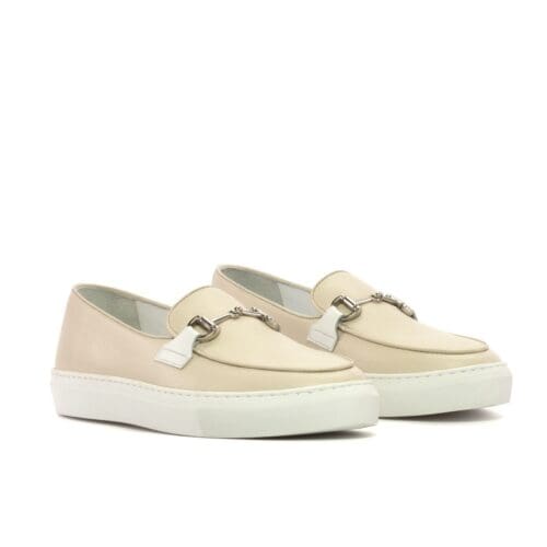 Full grain kalfsleren sneakers met bitje