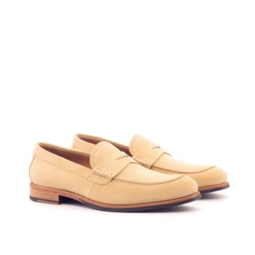 Dames lover in zandkleurig suede