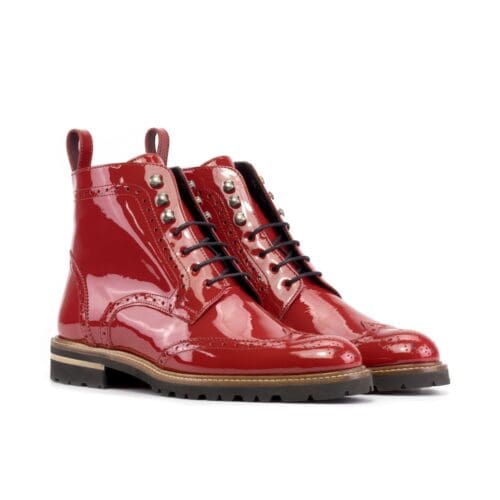 Rood lakleren enkellaarsjes