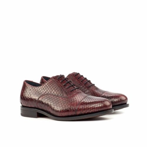 Oxford schoen in rood pythonleer