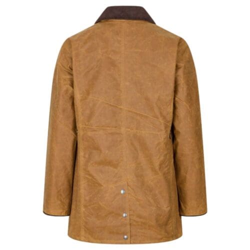 achterkant van beige dames wanjas
