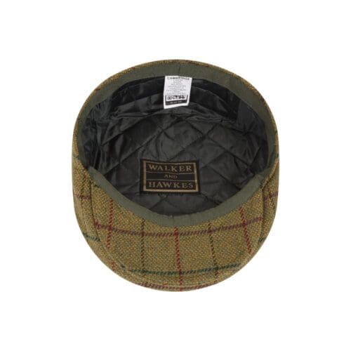 beige tweed flatcap binnen kant