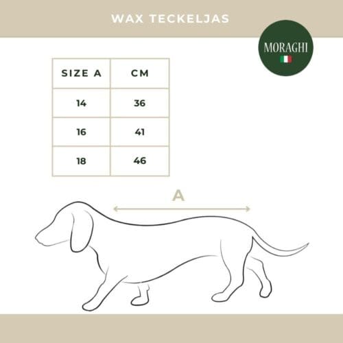 maattabel voor teckel waxjas