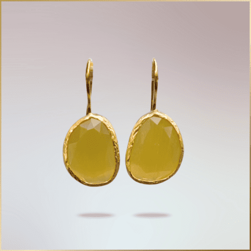 gele oorbel hanger