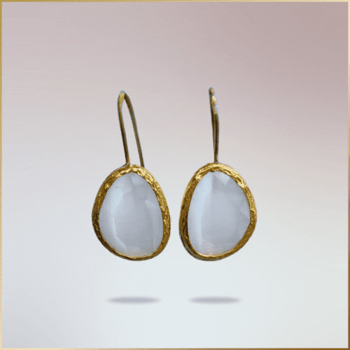 oorbel wit enkele hanger